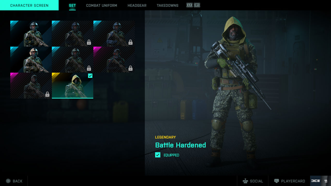 Character Customization screen