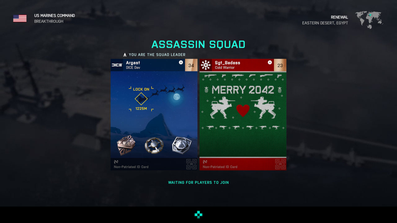 Matchmaking screen