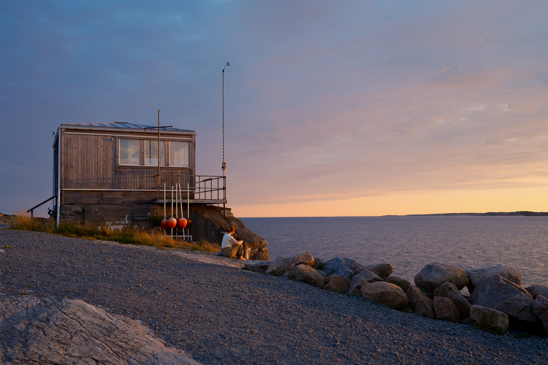 Anna watching the sunset