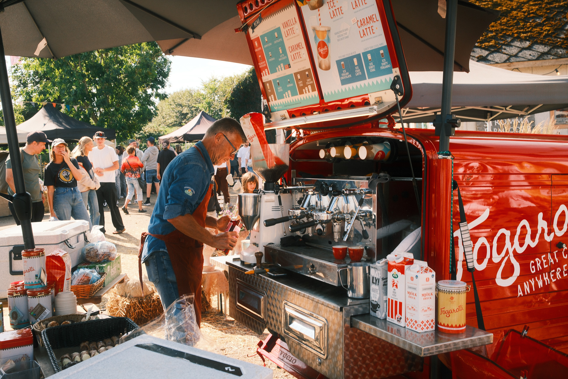 Coffee maker at farmers market